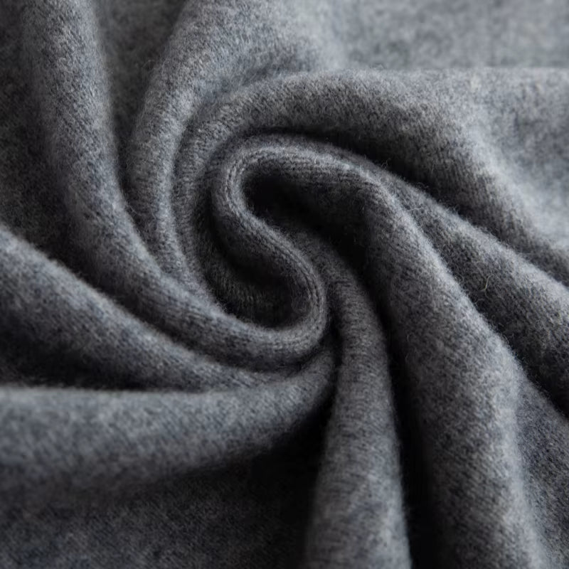 Spring/Summer New Short Sleeved 100% Pure Wool Men'S POLO Pullover Vest Casual Business Loose Solid Solor T-Shirt Men'S Clothing