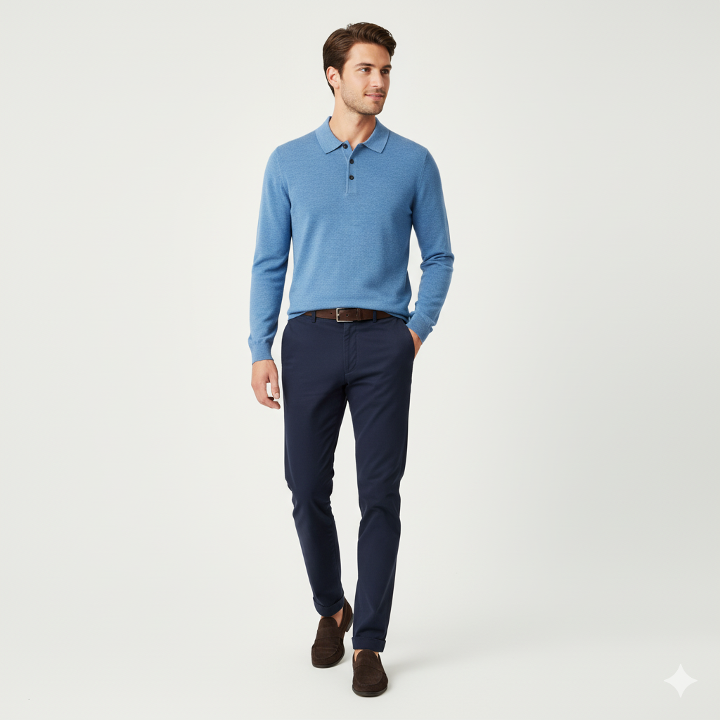 100% Wool Business Polo sweater