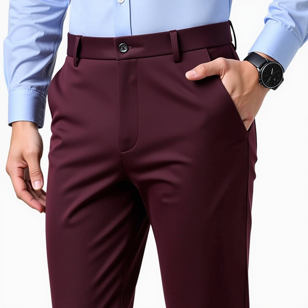 Autumn Thin Trousers Men Formal Dress Suit Pants