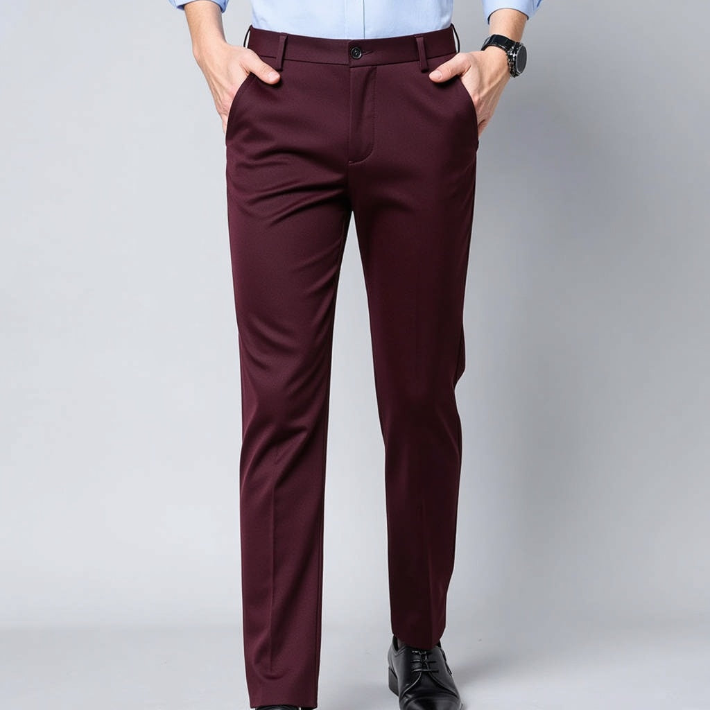 Autumn Thin Trousers Men Formal Dress Suit Pants