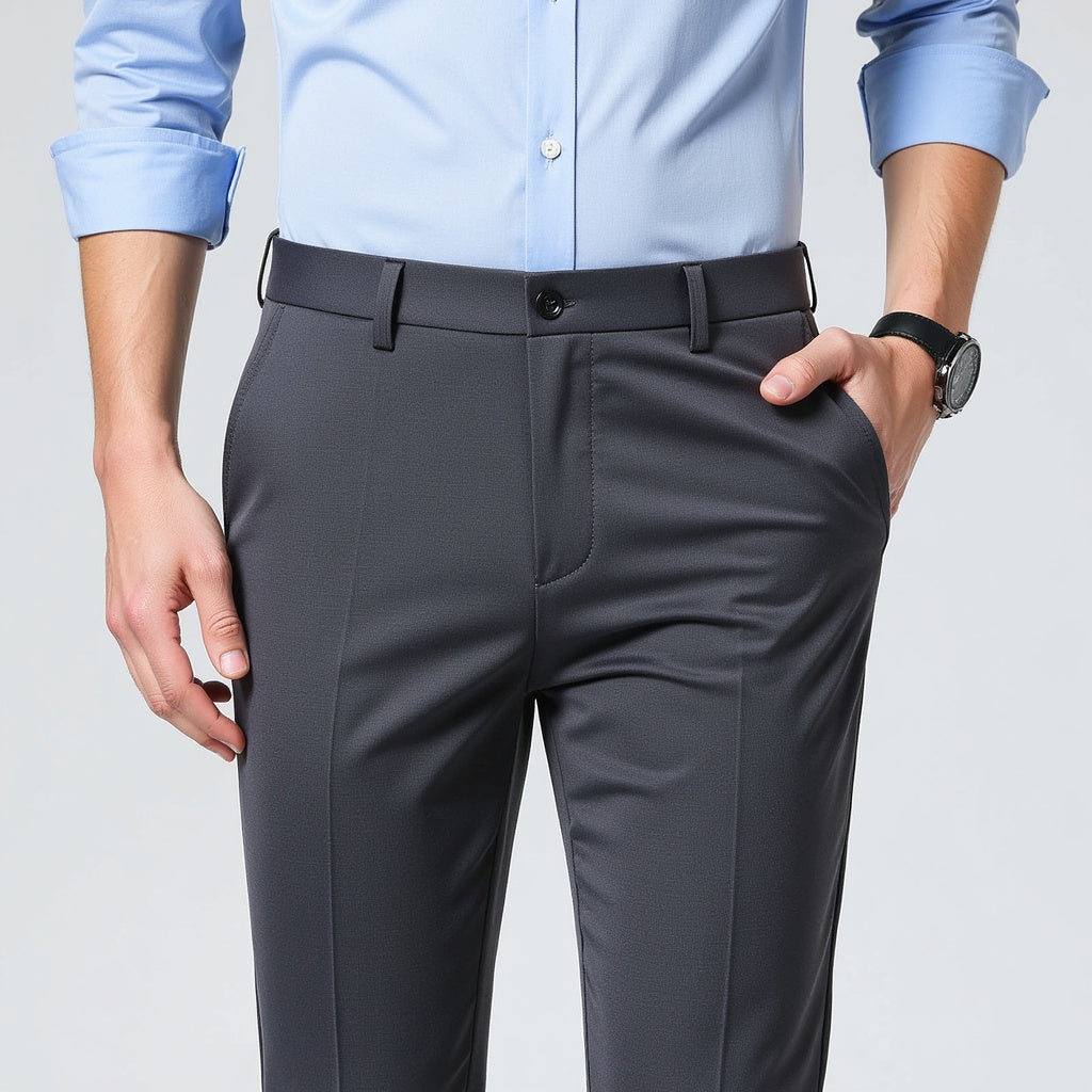 Autumn Thin Trousers Men Formal Dress Suit Pants