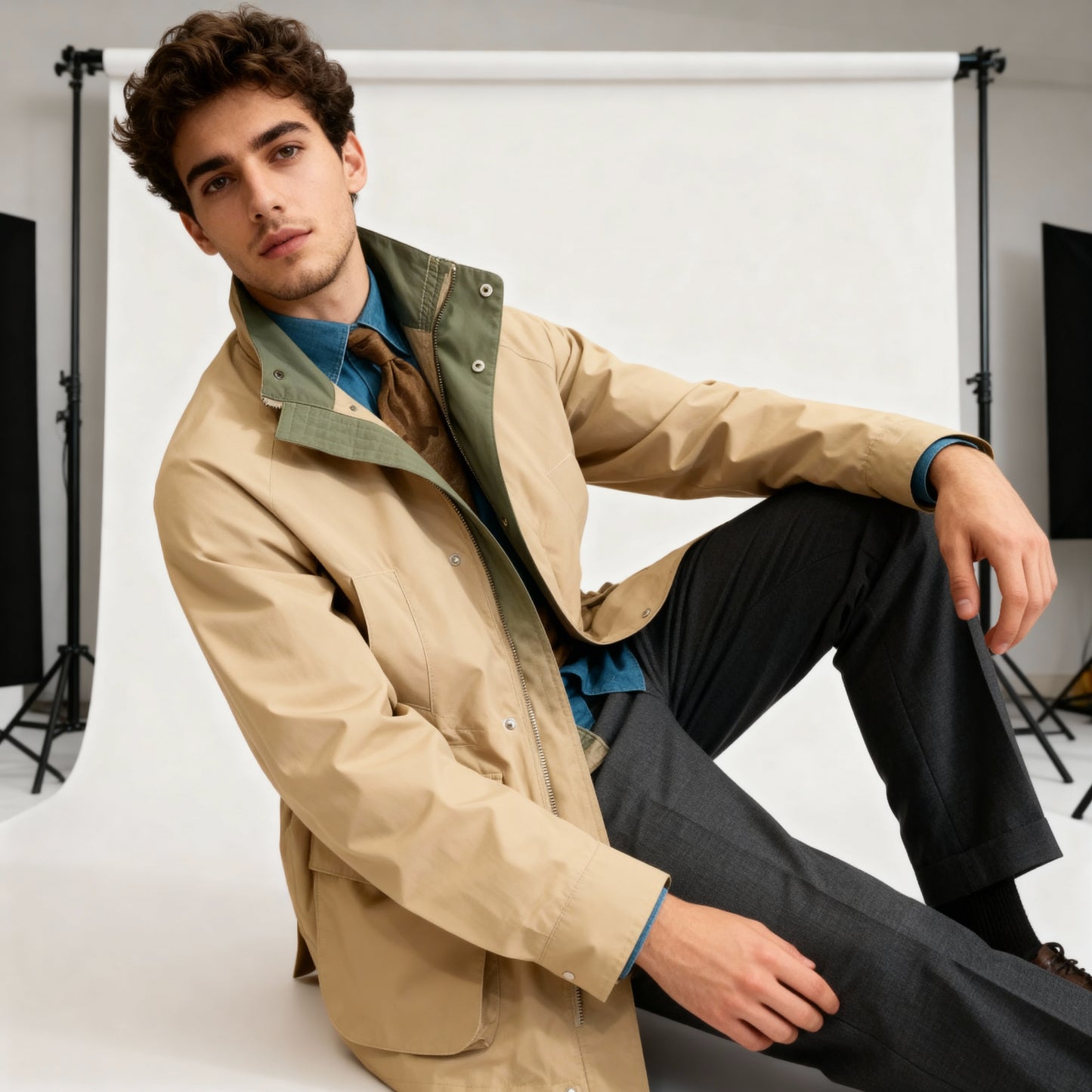 Jagdjacke Lässige Kragenjacke