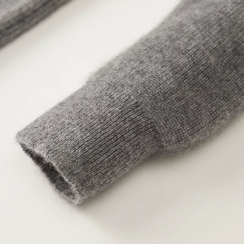 New Product Men'S Sweater 100% Merino Wool Sweater Men'S POLO Collar Knitted Pullover Casual Business Warm Sweater Autumn/Winter