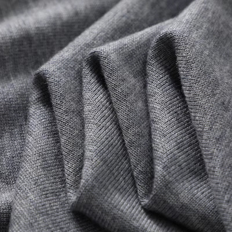 Spring/Summer New Men'S Knitted Sweater Casual Knitted Half High Collar Bottom Shirt Solid Color Long Sleeve Thin Men'S Wear