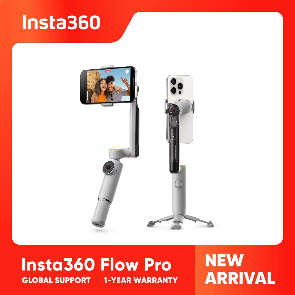 Flow Pro - Ai-Powered Gimbal Stabilizer for Smartphone, Apple Dockkit Enabled, 360º Tracking, 3-Axis Stabilization