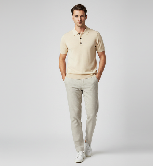Silk & Wool Blend Breathable POLO