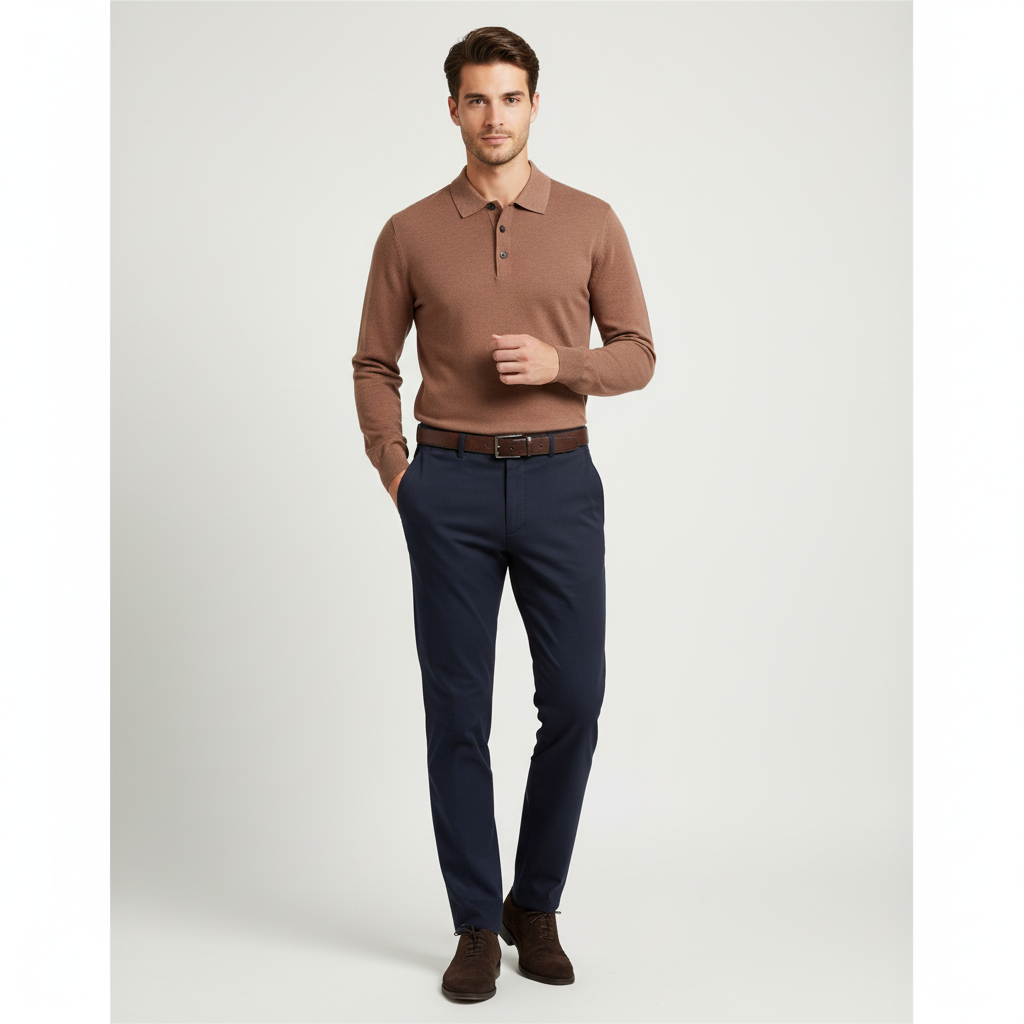 100% Wool Business Polo sweater