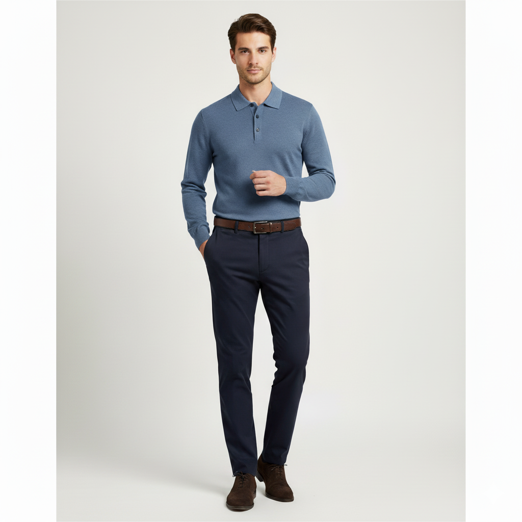 100% Wool Business Polo sweater