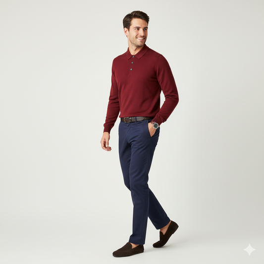 100% Wool Business Polo sweater
