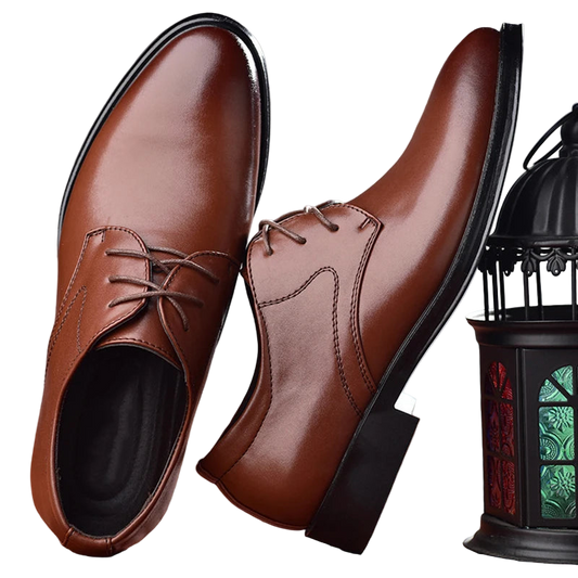 Elegant Black Leather Oxfords™