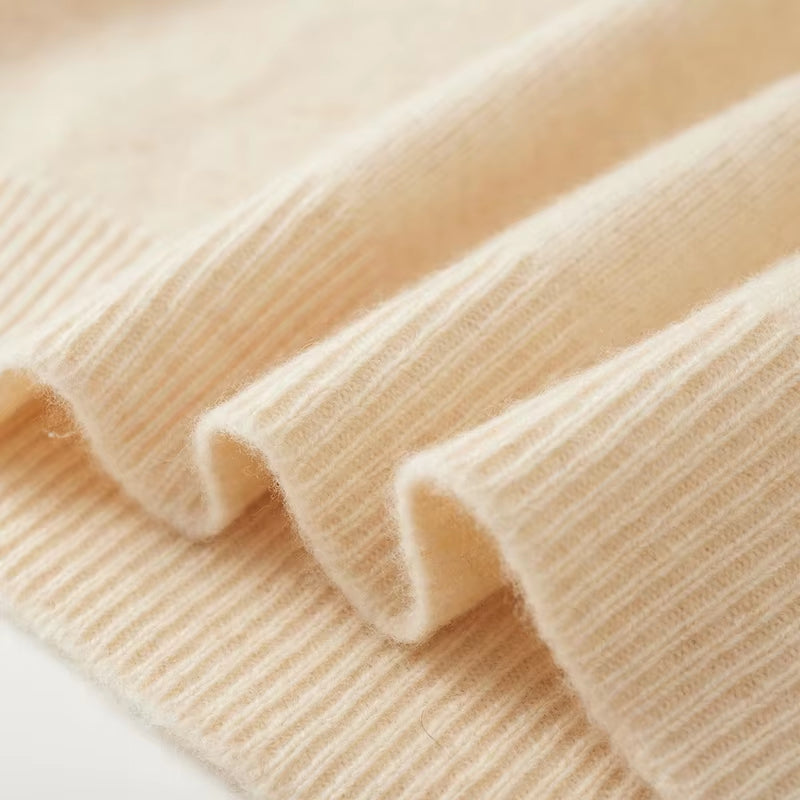 Men'S Sweater 100% Merino Wool Sweater Men'S Half Height Stand up Collar Knitted Pullover Casual Business Warm Sweater Winter