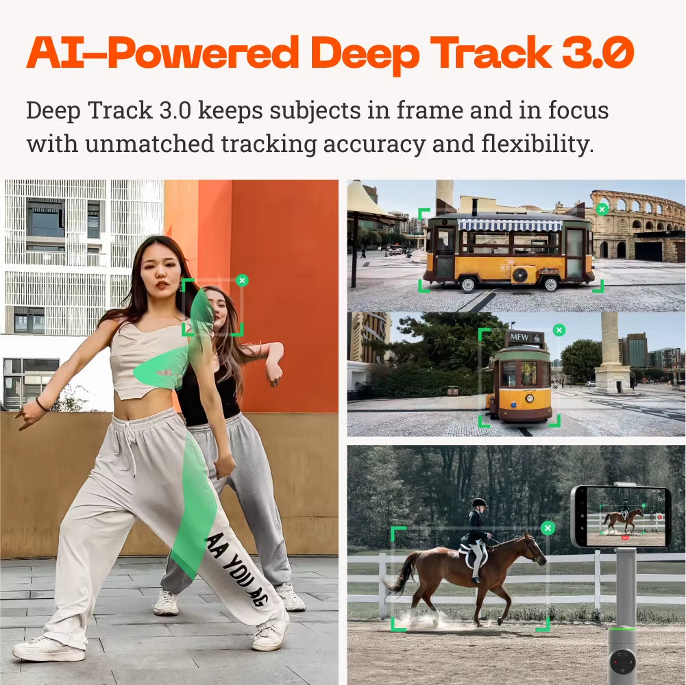 Flow Pro - Ai-Powered Gimbal Stabilizer for Smartphone, Apple Dockkit Enabled, 360º Tracking, 3-Axis Stabilization