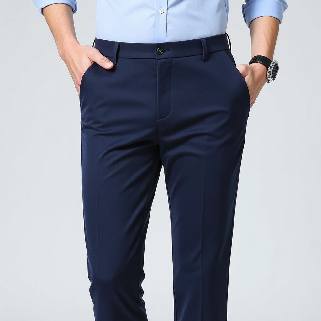 Autumn Thin Trousers Men Formal Dress Suit Pants