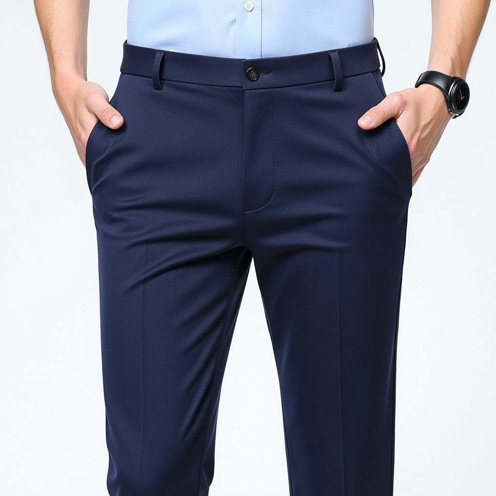 Autumn Thin Trousers Men Formal Dress Suit Pants