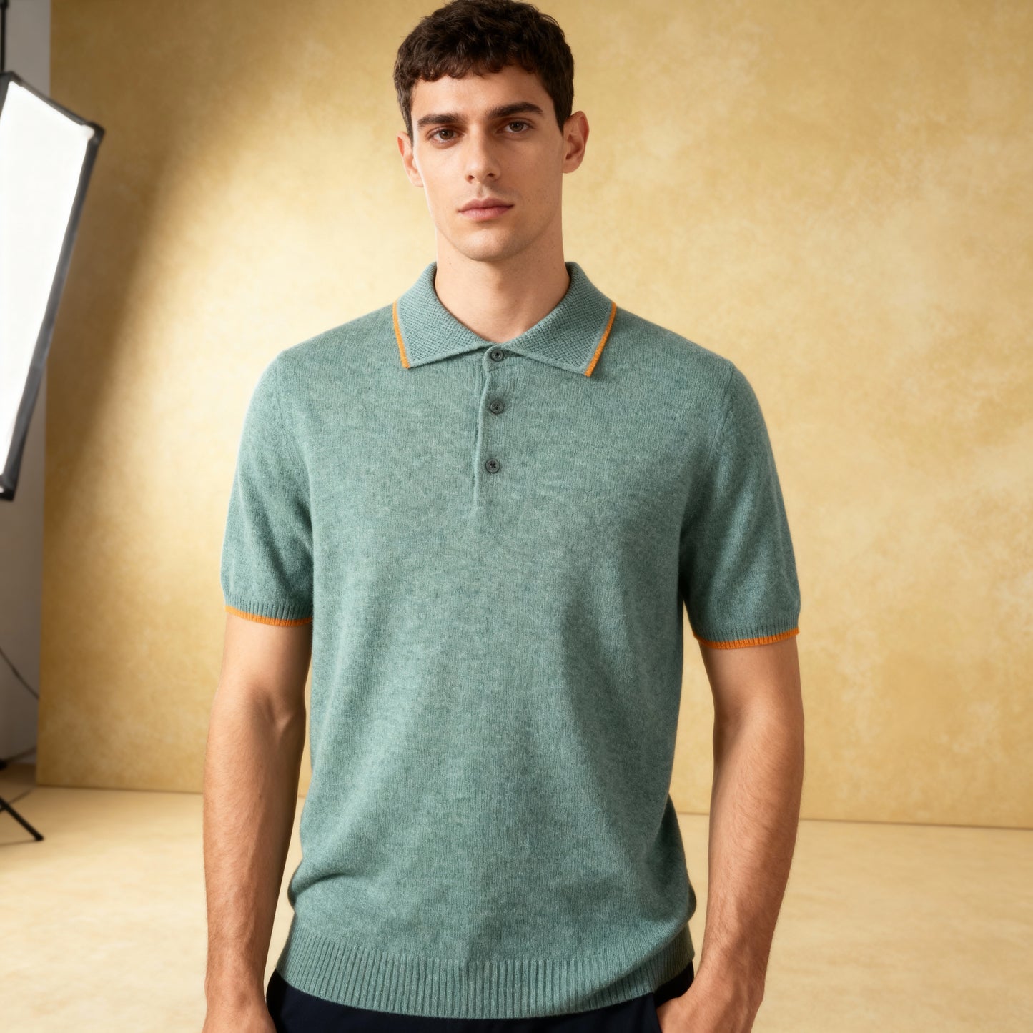 100% Pure Merino Wool Men'S POLO