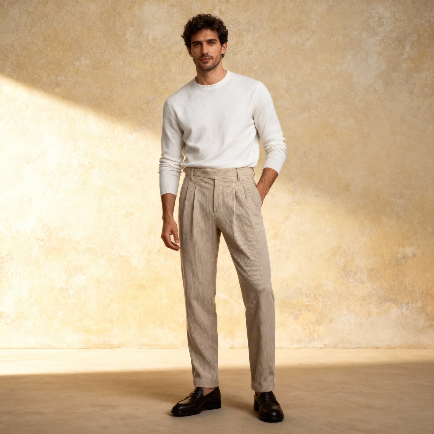 England Pants High-Waisted Straight Trousers