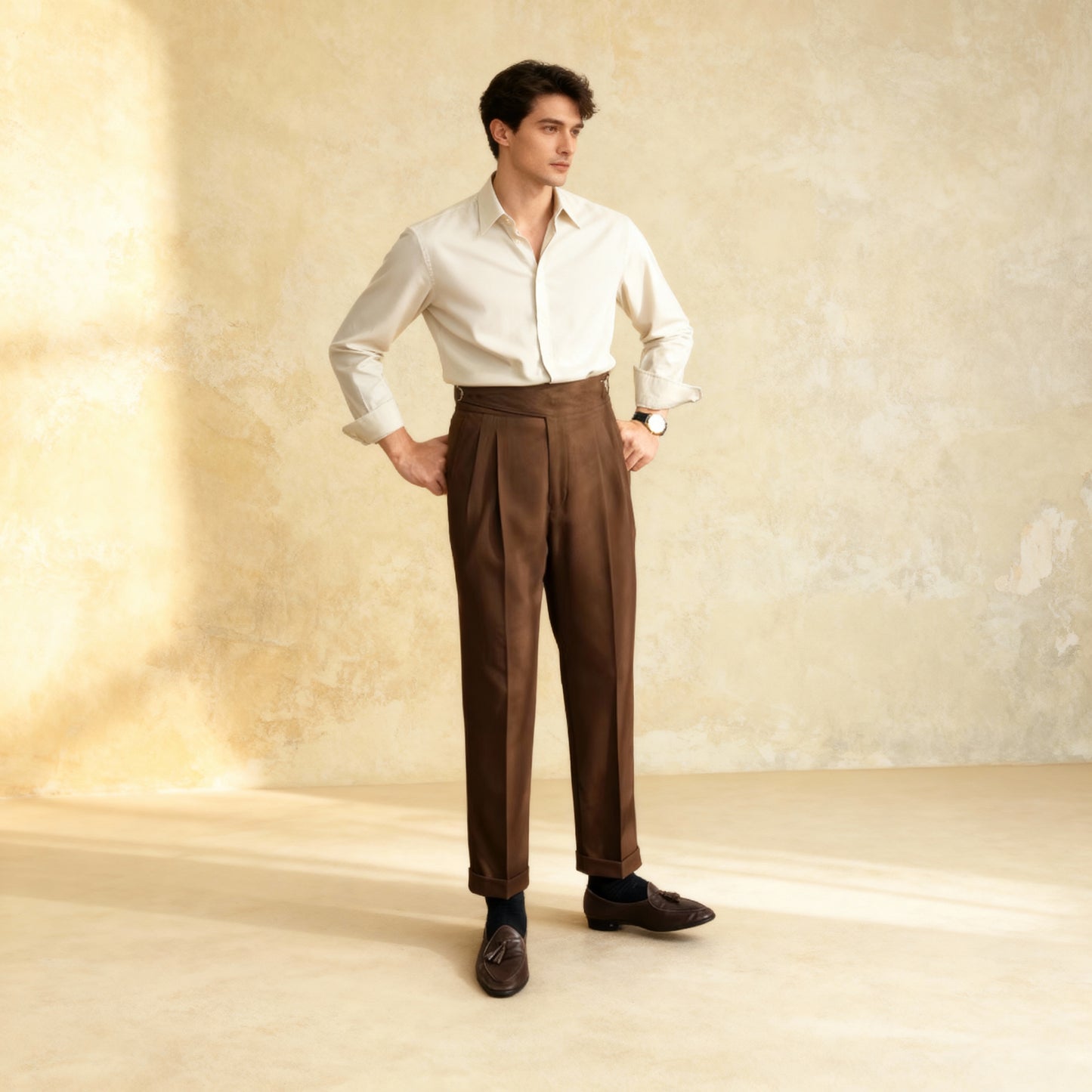 Italian Naples High Waist  Trousers