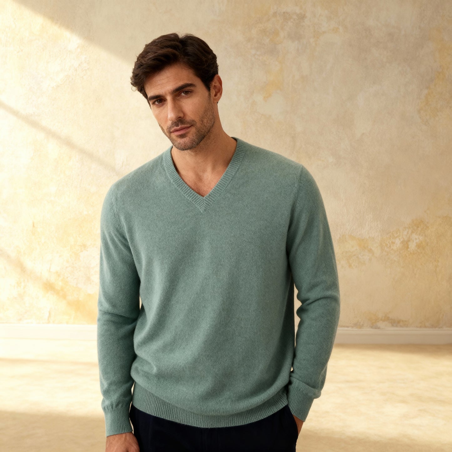 Merino Wool Sweater V-Neck