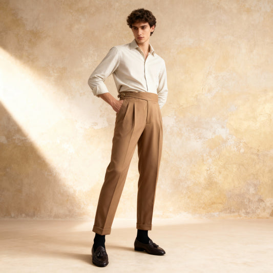 Italian Naples High Waist  Trousers