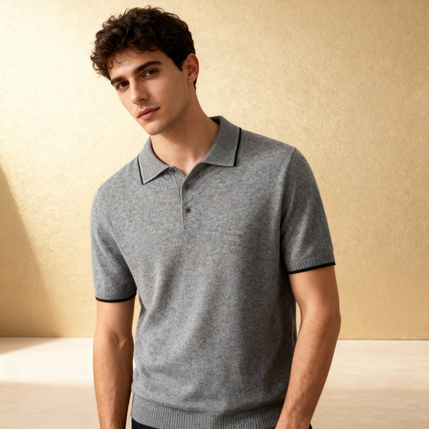 100% Pure Merino Wool Men'S POLO
