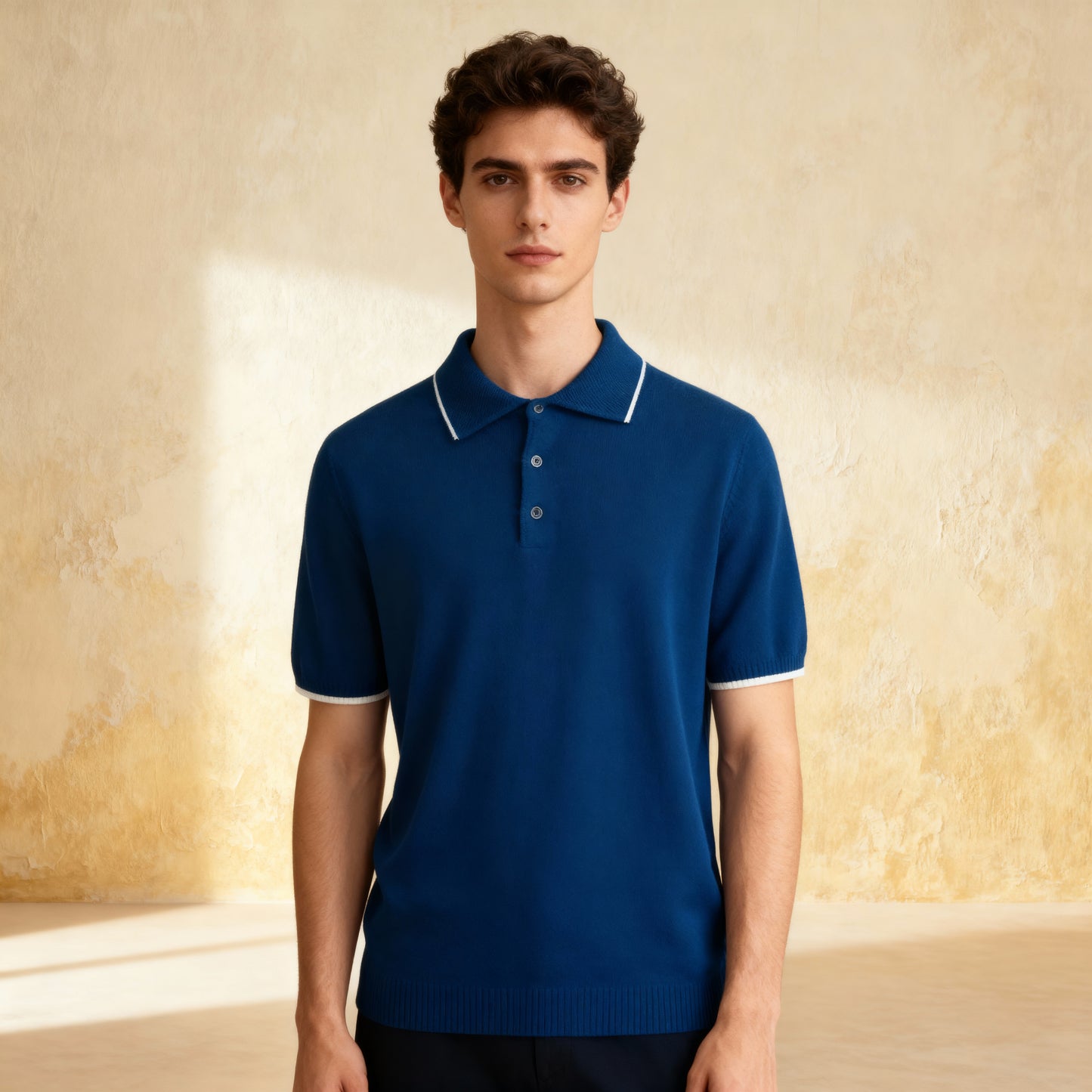 100% Pure Merino Wool Men'S POLO