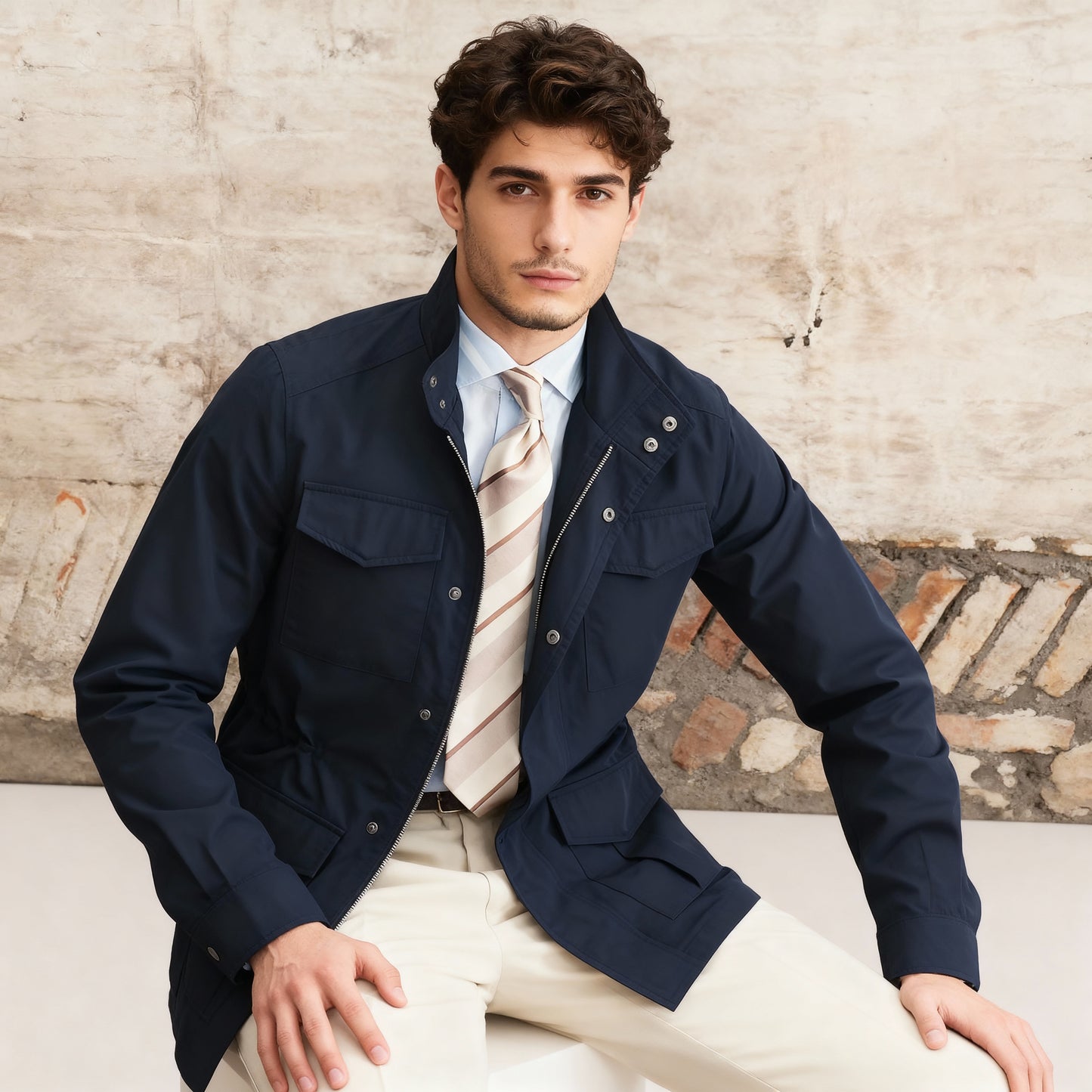 British Jacket Men'S Retro Hunting Wear Waterproof Jacket