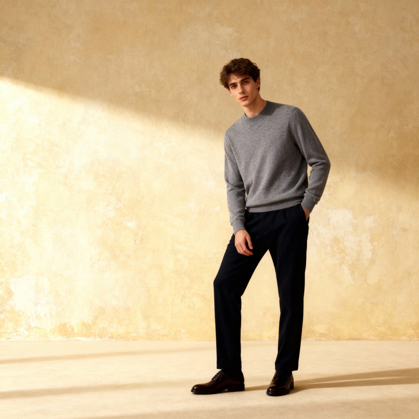 100% Merino Collar Bottom Shirt