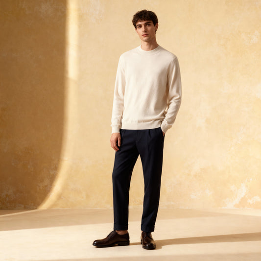 100% Merino Collar Bottom Shirt