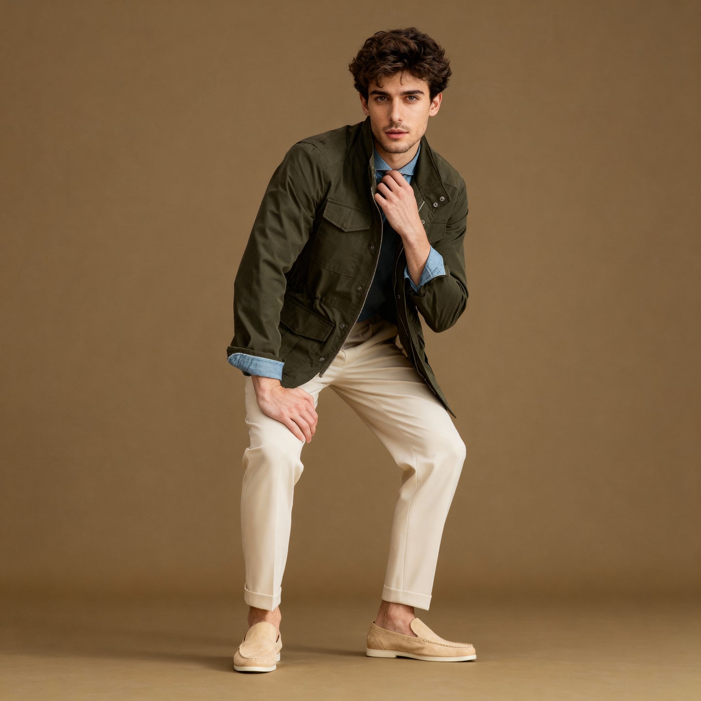 British Jacket Men'S Retro Hunting Wear Waterproof Jacket