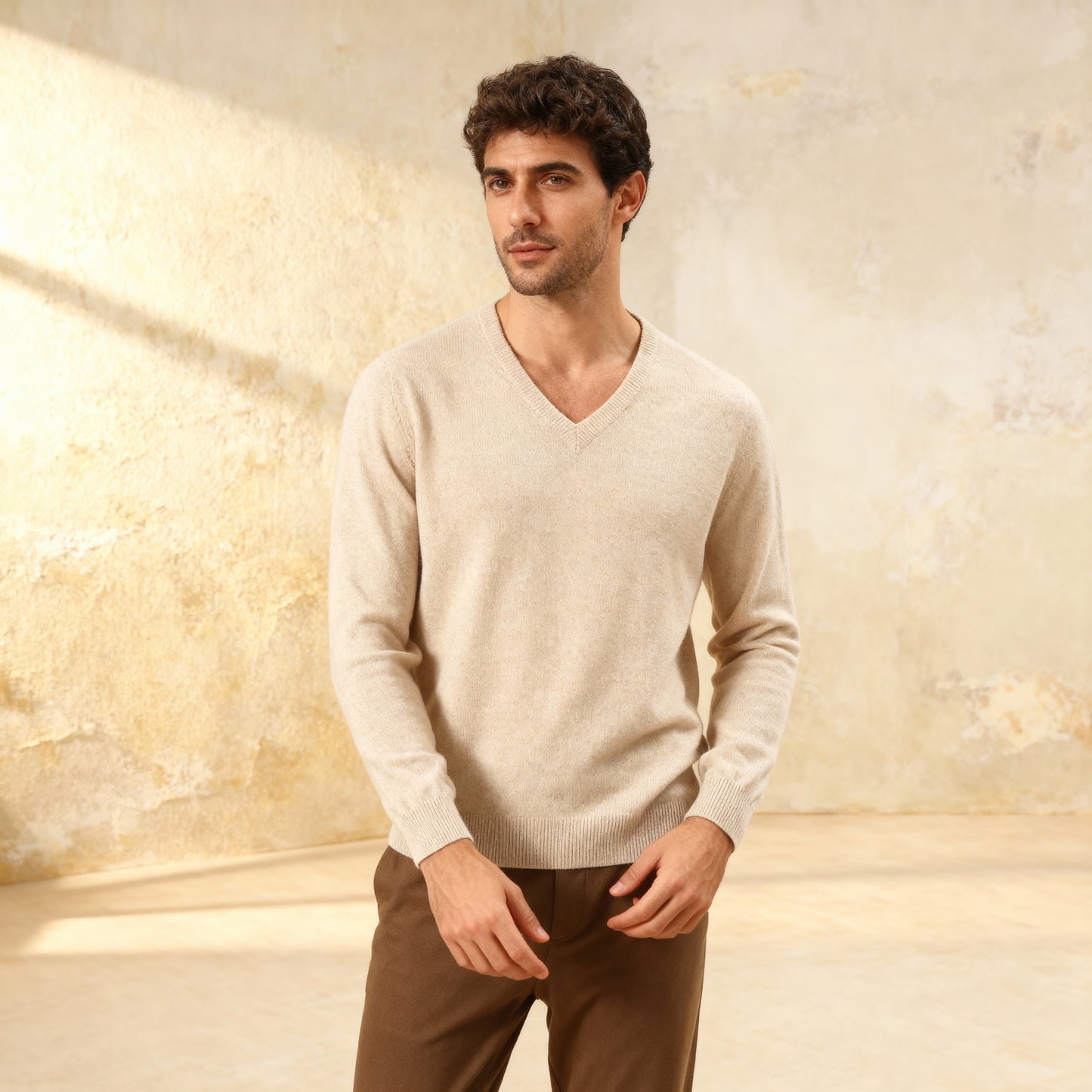 Merino Wool Sweater V-Neck