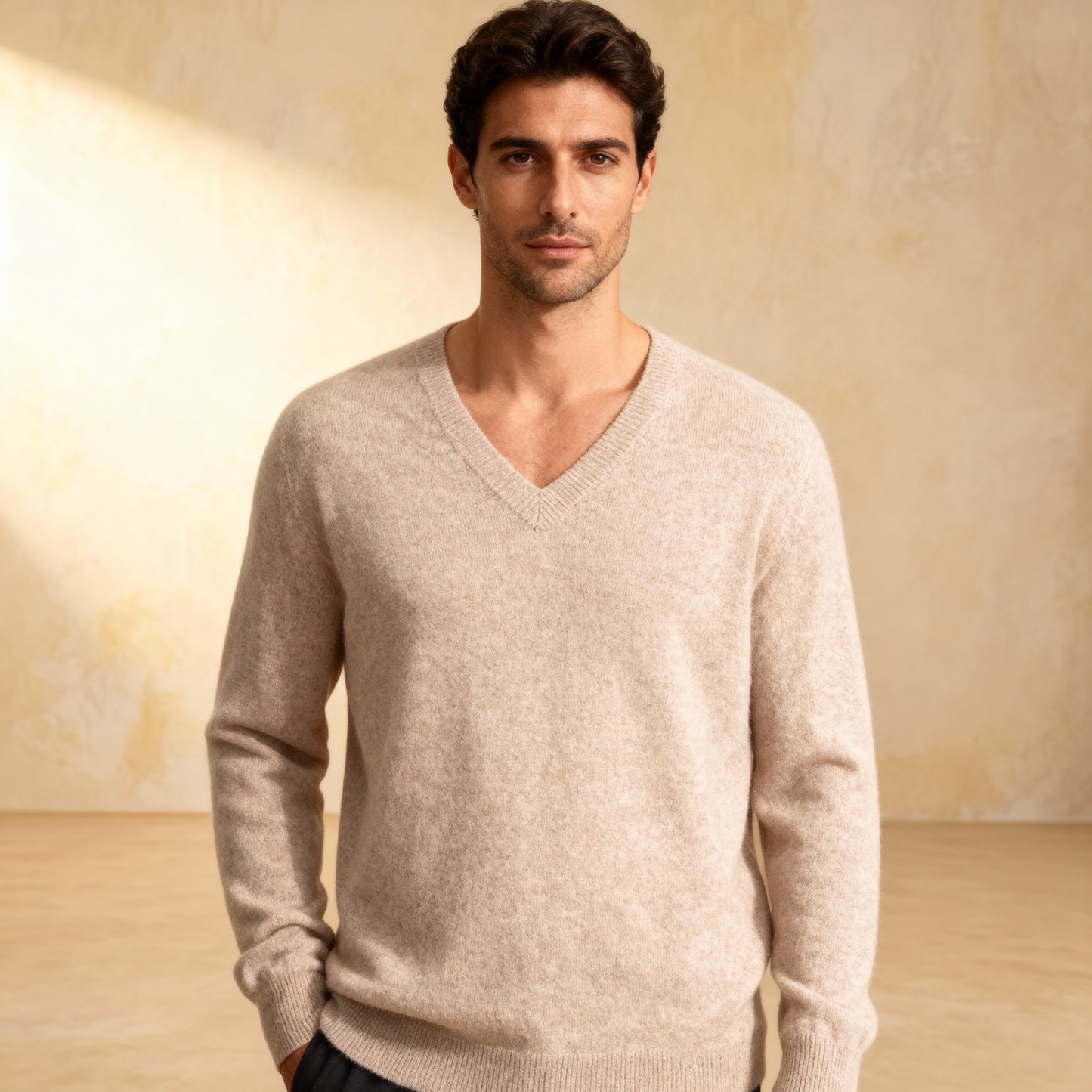 Merino Wool Sweater V-Neck
