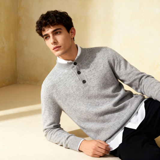 100% Merino Wool Sweater Knitted Pullover