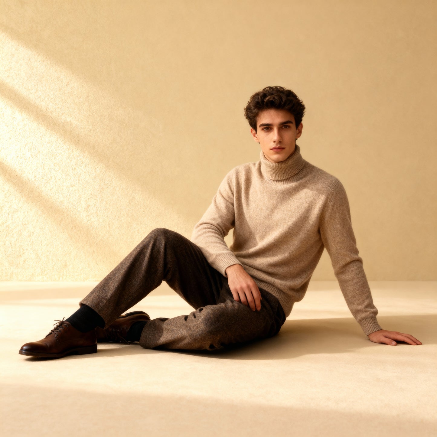 100% Pure Wool High Lapel Pullover