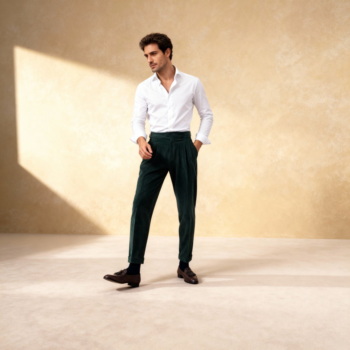 England Pants High-Waisted Straight Trousers