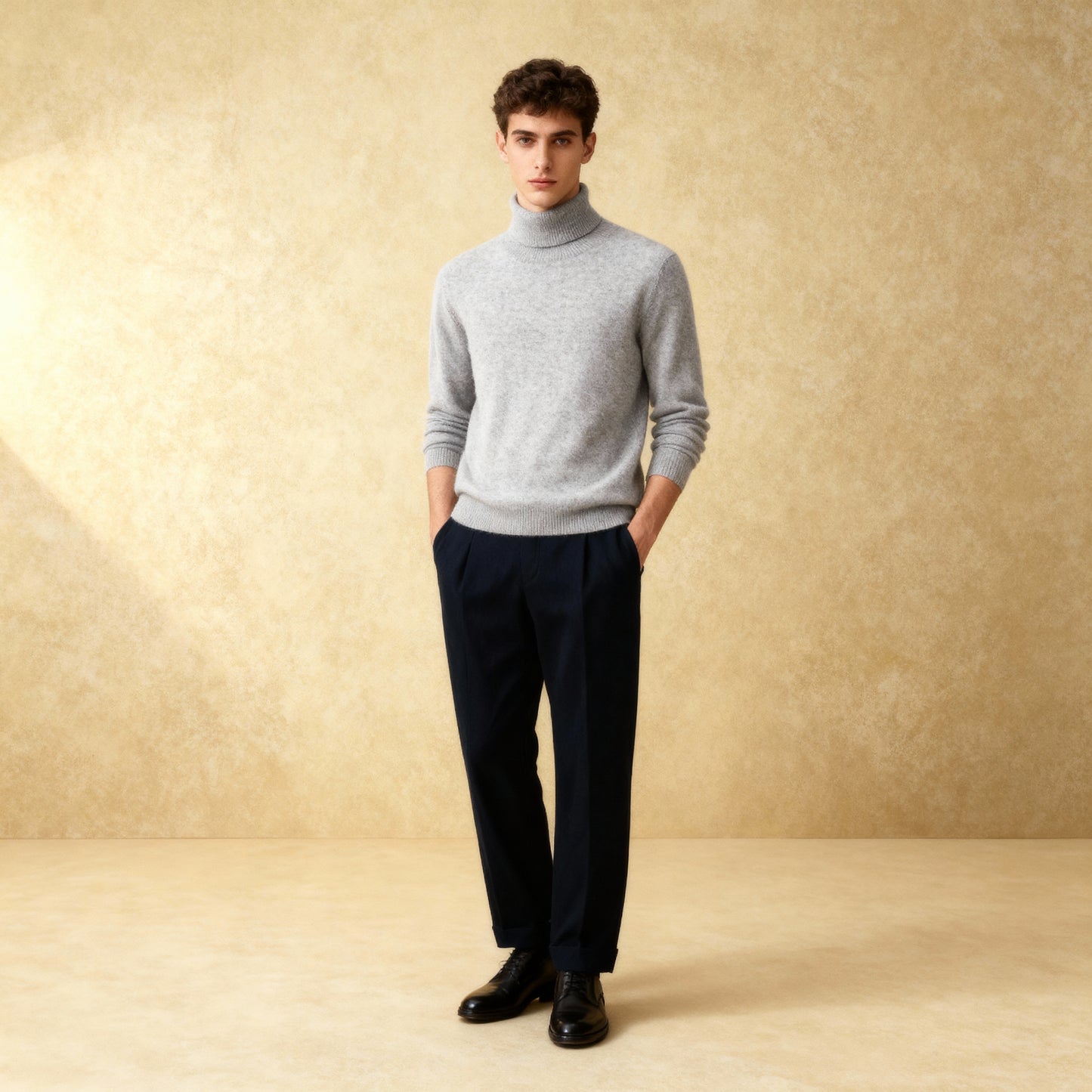 100% Pure Wool High Lapel Pullover